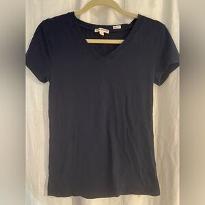 Madewell Navy V-Neck Short Sleeve Tee